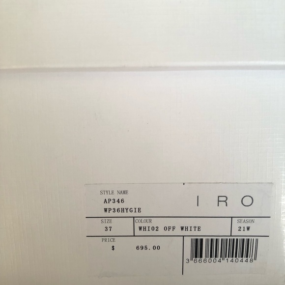 IRO Hygie Boots Off White Leather Heels - Picture 5 of 12